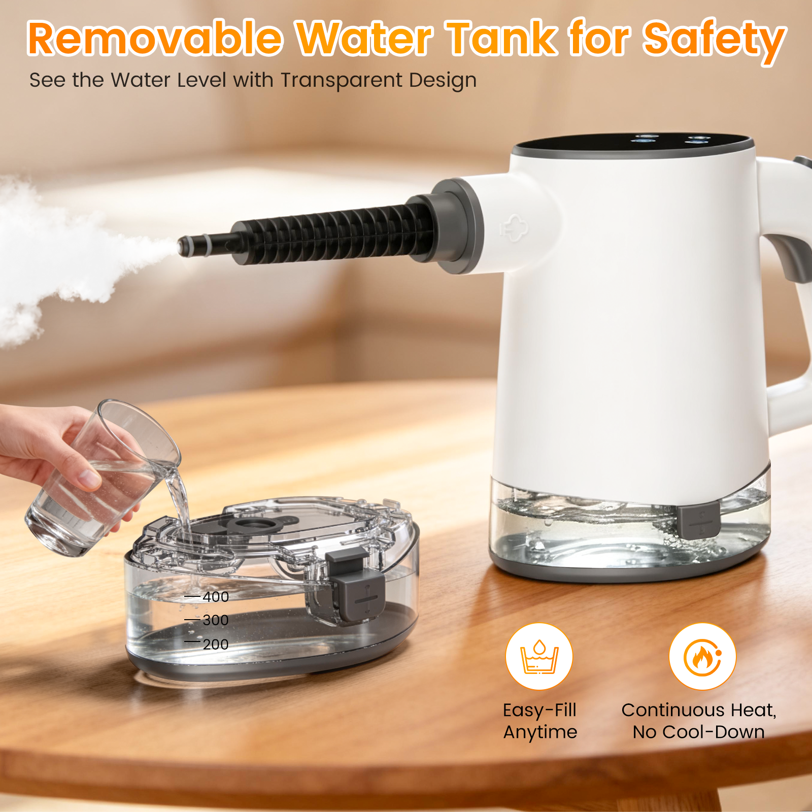 Granarbol 450ml Handheld Steam Cleaner